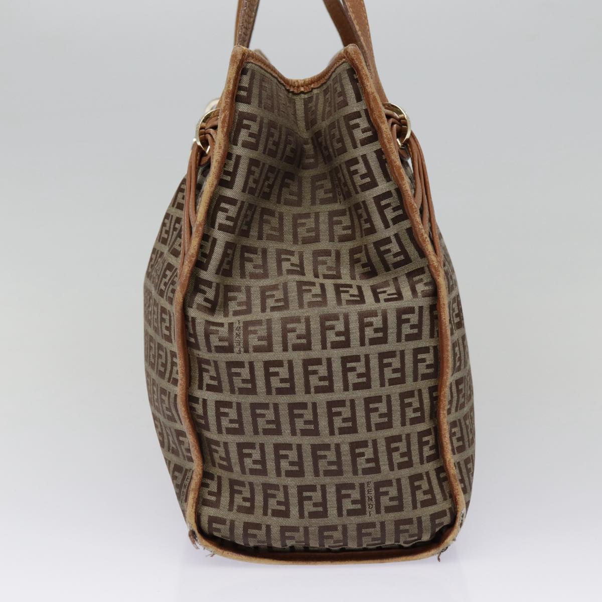 Luxury Fendi Zucchino Canvas Tote Bag Beige Goldyk14729