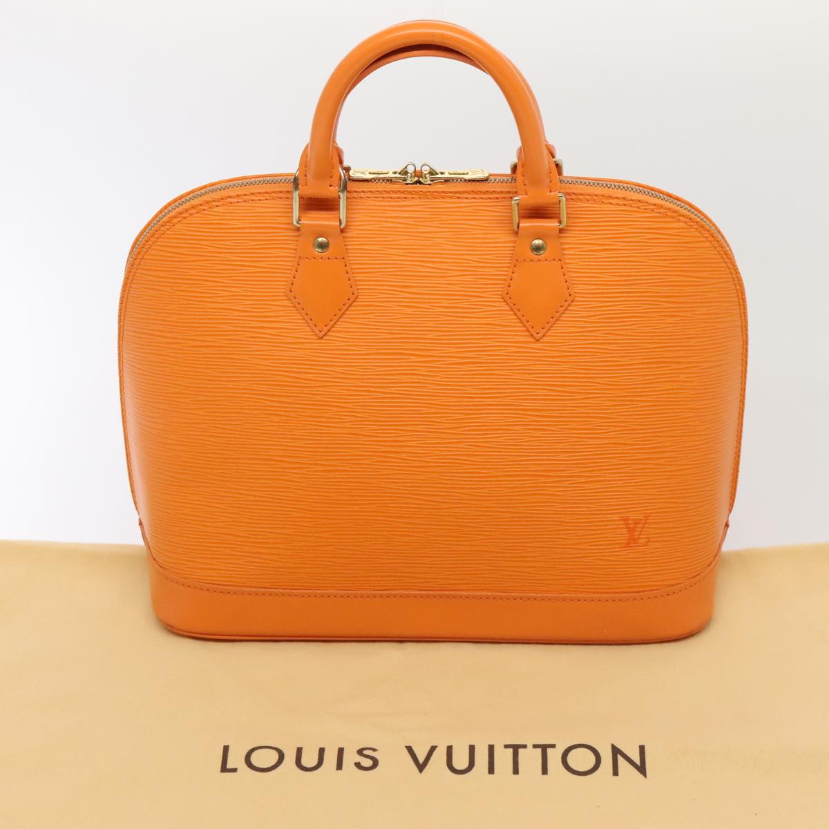 LOUIS VUITTON Epi Alma Hand Bag Orange Mandarin M5214H LV yk14740