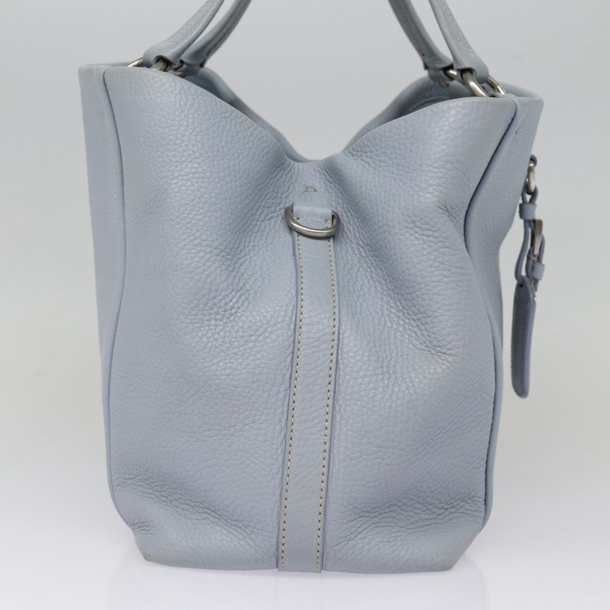 Luxury Prada Tote Bag Leather Blue Silver  yk14741