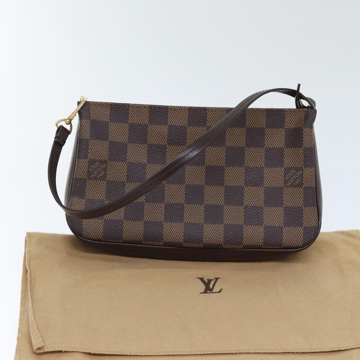 LOUIS VUITTON Damier Ebene Navona Accessory Pouch N51983 LV yk14752A