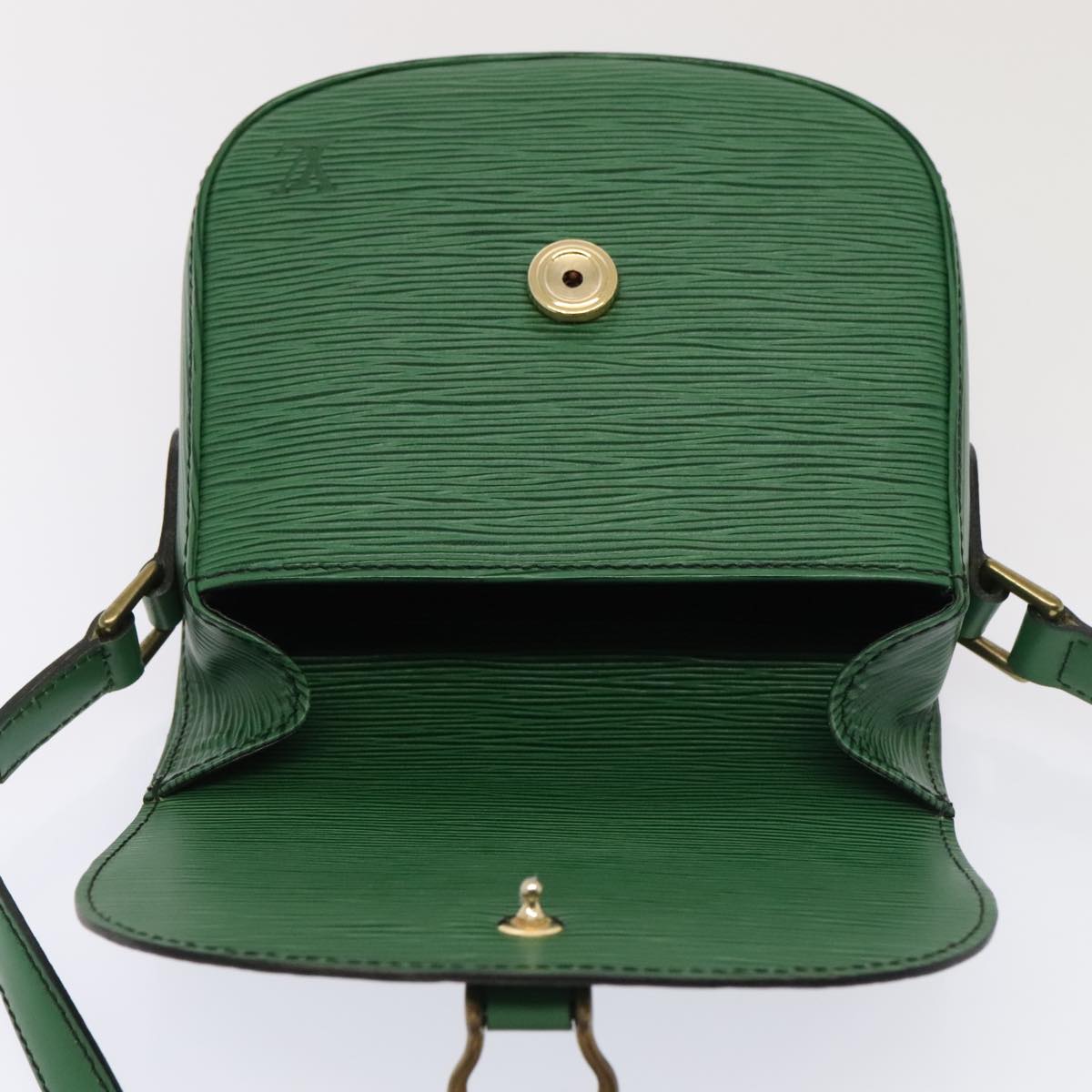 LOUIS VUITTON Epi Saint Cloud PM Shoulder Bag Green M52214 LV yk14753