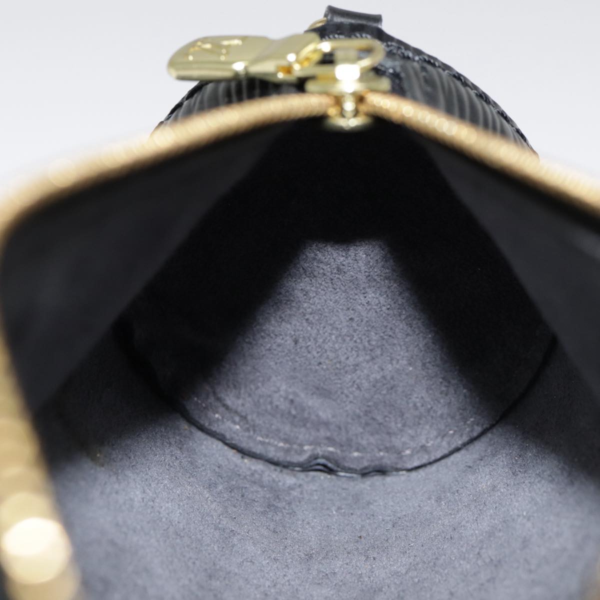 LOUIS VUITTON Epi Soufflot Pouch Black LV yk14760