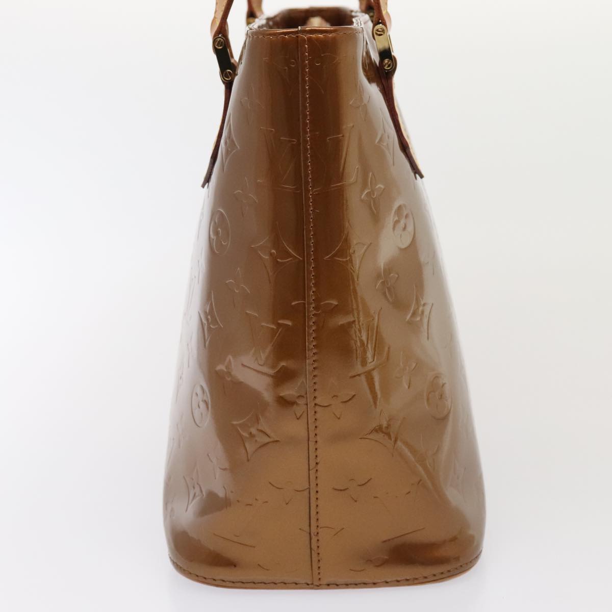 LOUIS VUITTON Monogram Vernis Houston Hand Bag Bronze M91122 LV yk14767