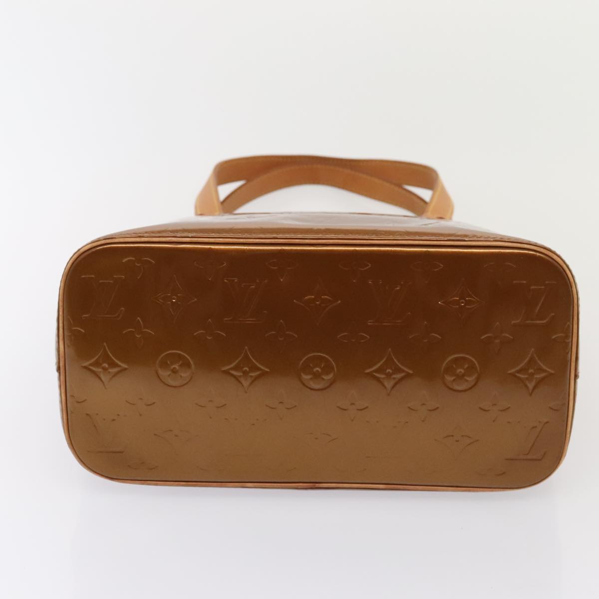 LOUIS VUITTON Monogram Vernis Houston Hand Bag Bronze M91122 LV yk14767