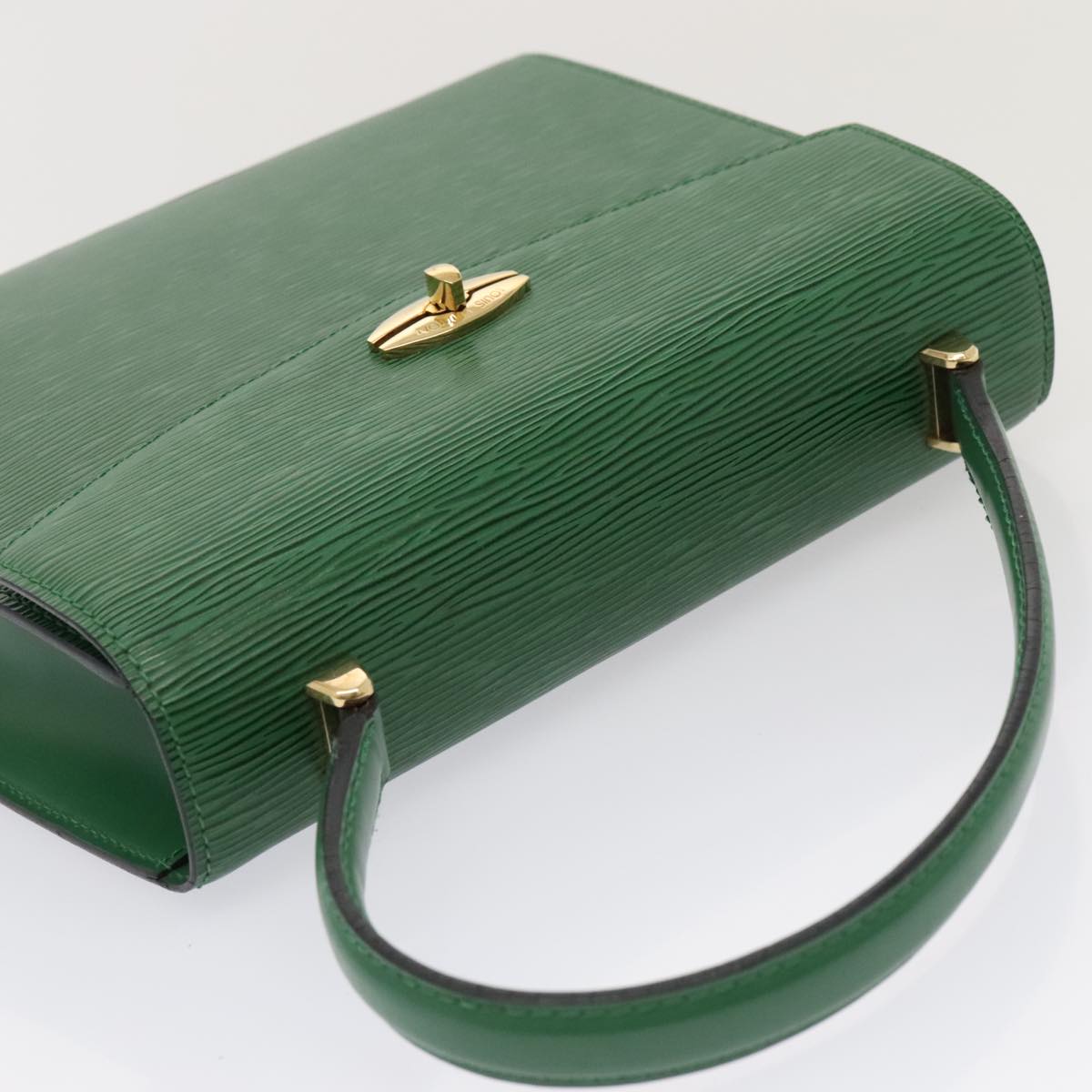 LOUIS VUITTON Epi Malesherbes Hand Bag Green M52374 LV yk14779