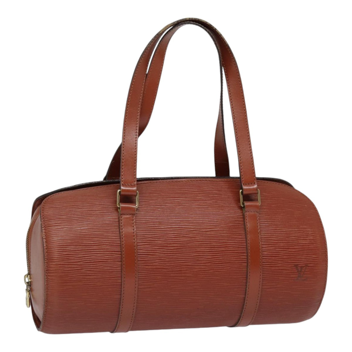 LOUIS VUITTON Epi Soufflot Hand Bag Brown M52223 LV yk14809