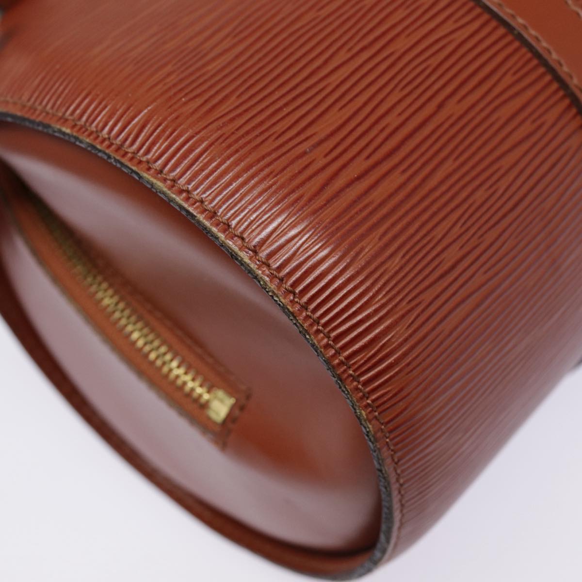 LOUIS VUITTON Epi Soufflot Hand Bag Brown M52223 LV yk14809