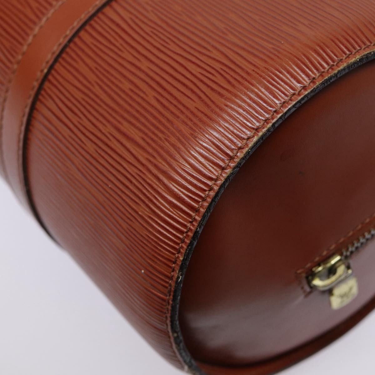 LOUIS VUITTON Epi Soufflot Hand Bag Brown M52223 LV yk14809