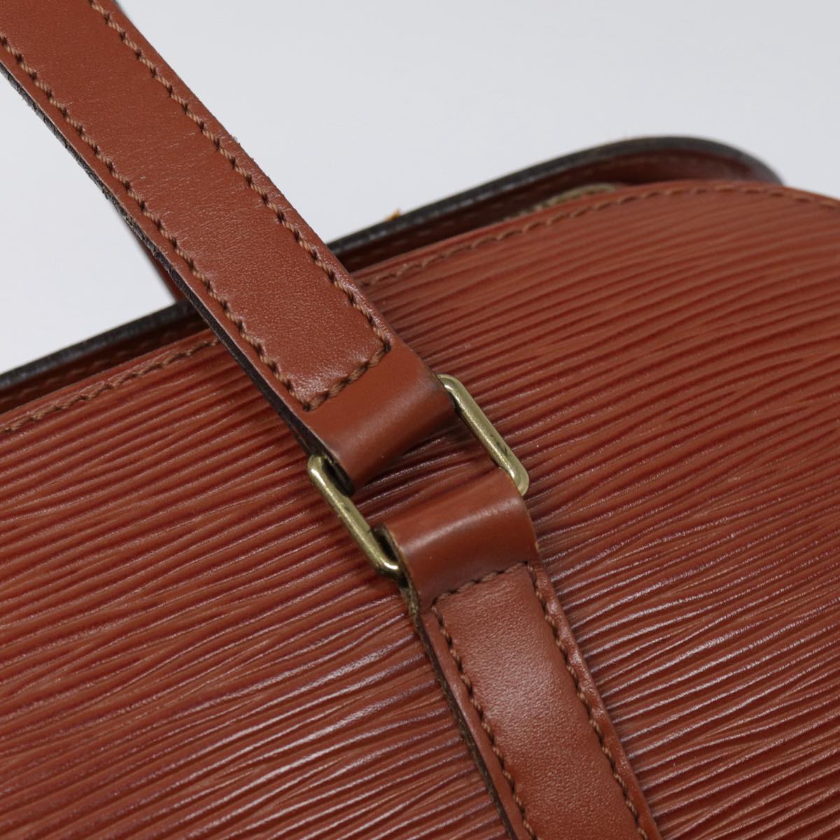 LOUIS VUITTON Epi Soufflot Hand Bag Brown M52223 LV yk14809