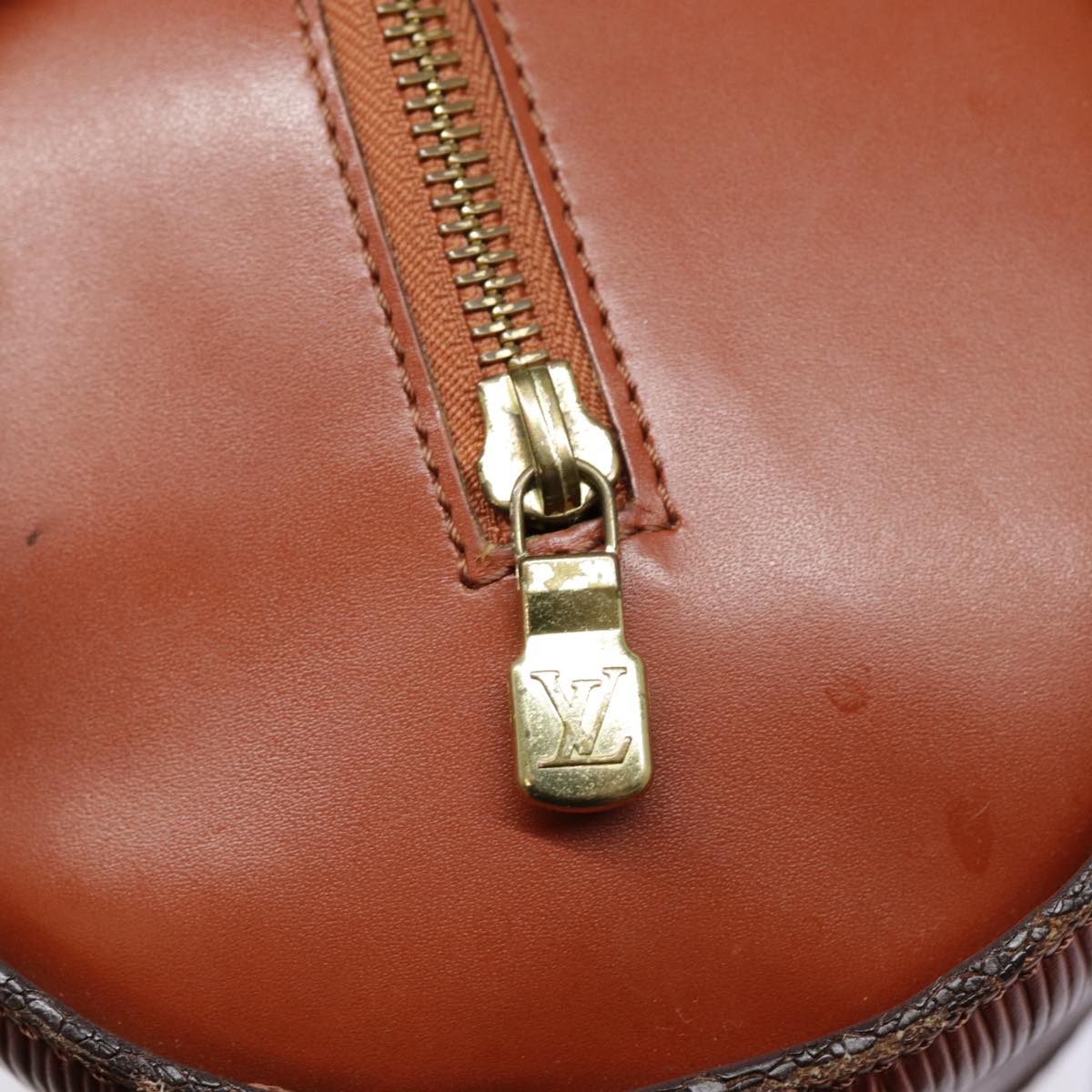 LOUIS VUITTON Epi Soufflot Hand Bag Brown M52223 LV yk14809