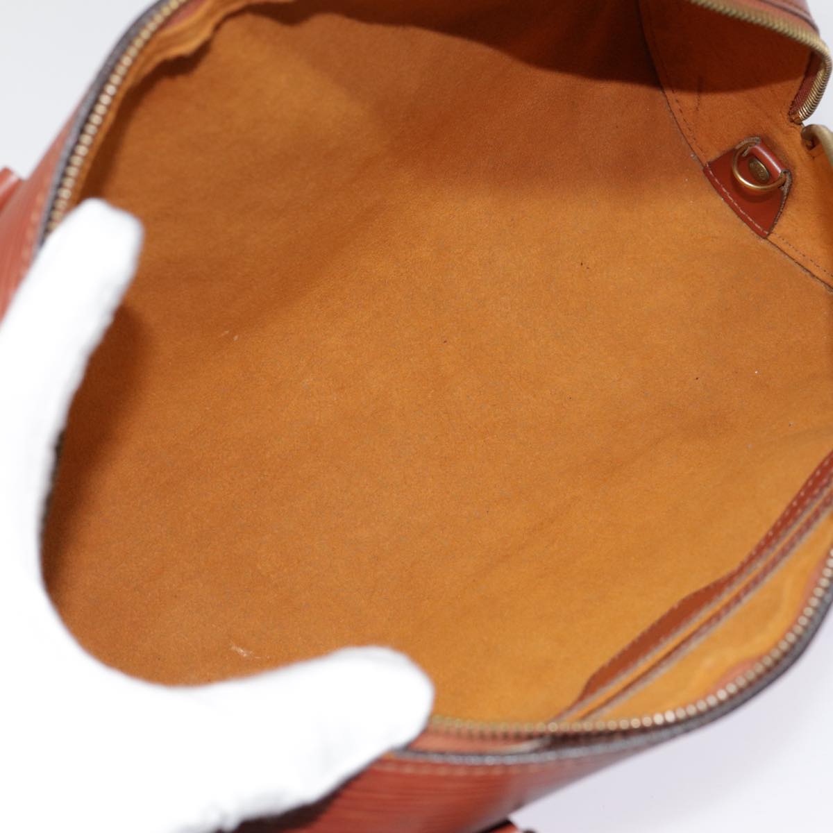LOUIS VUITTON Epi Soufflot Hand Bag Brown M52223 LV yk14809