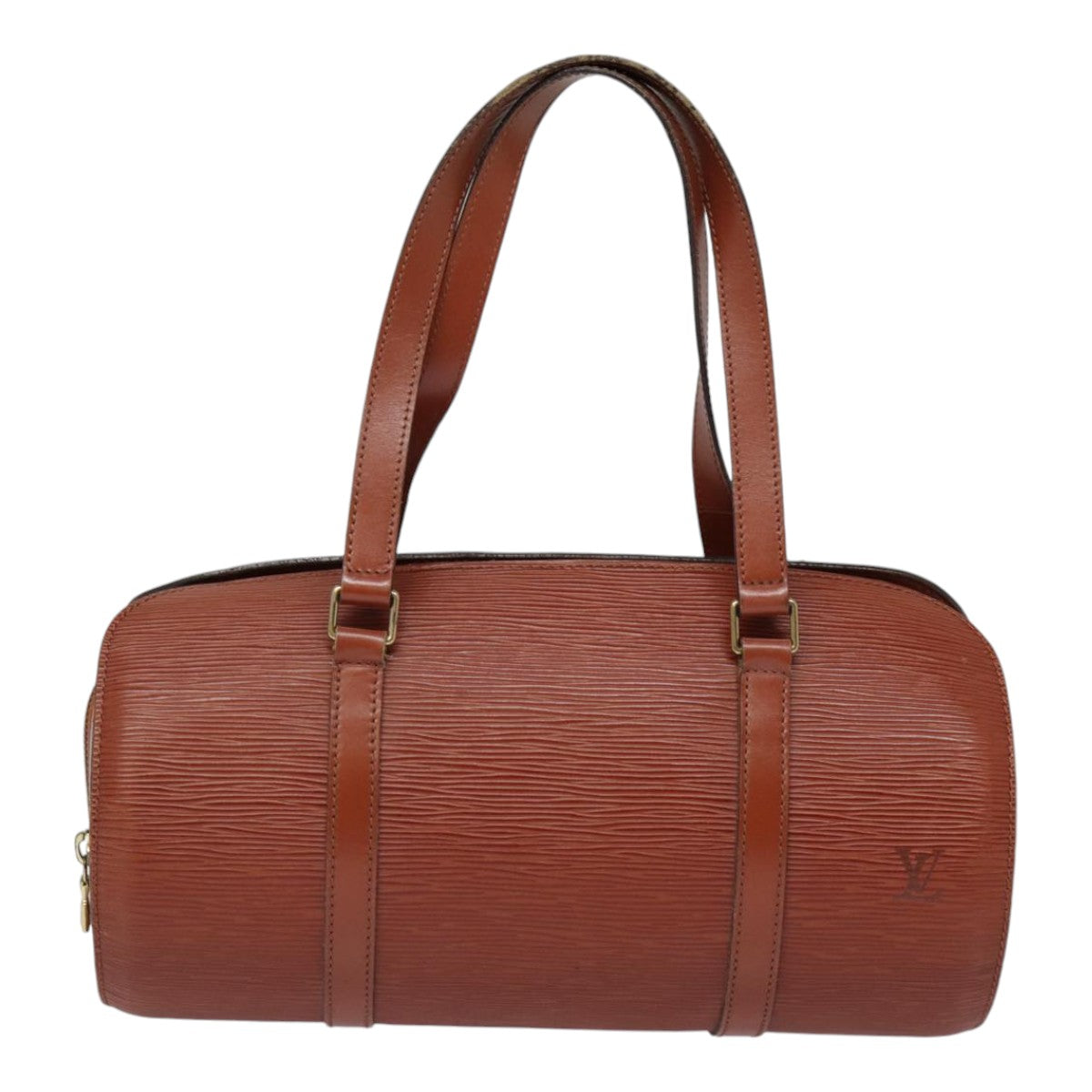 LOUIS VUITTON Epi Soufflot Hand Bag Brown M52223 LV yk14809
