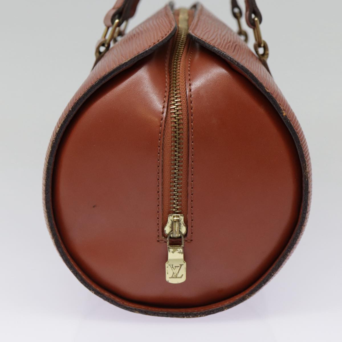 LOUIS VUITTON Epi Soufflot Hand Bag Brown M52223 LV yk14809