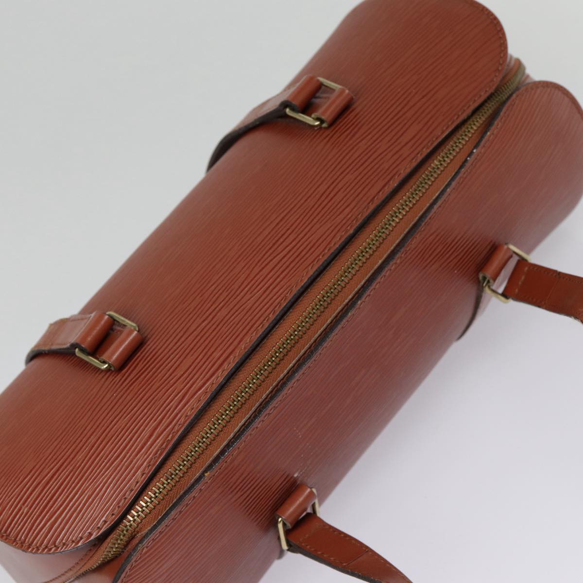 LOUIS VUITTON Epi Soufflot Hand Bag Brown M52223 LV yk14809