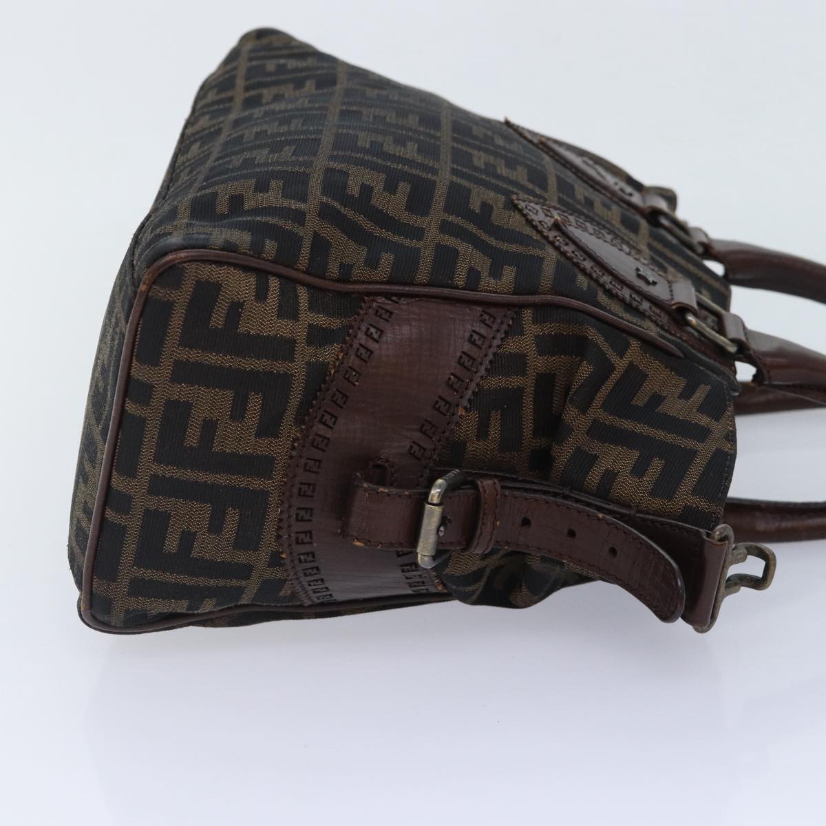 Luxury Fendi Zucca Canvas Hand Bag Brown Blackyk14810
