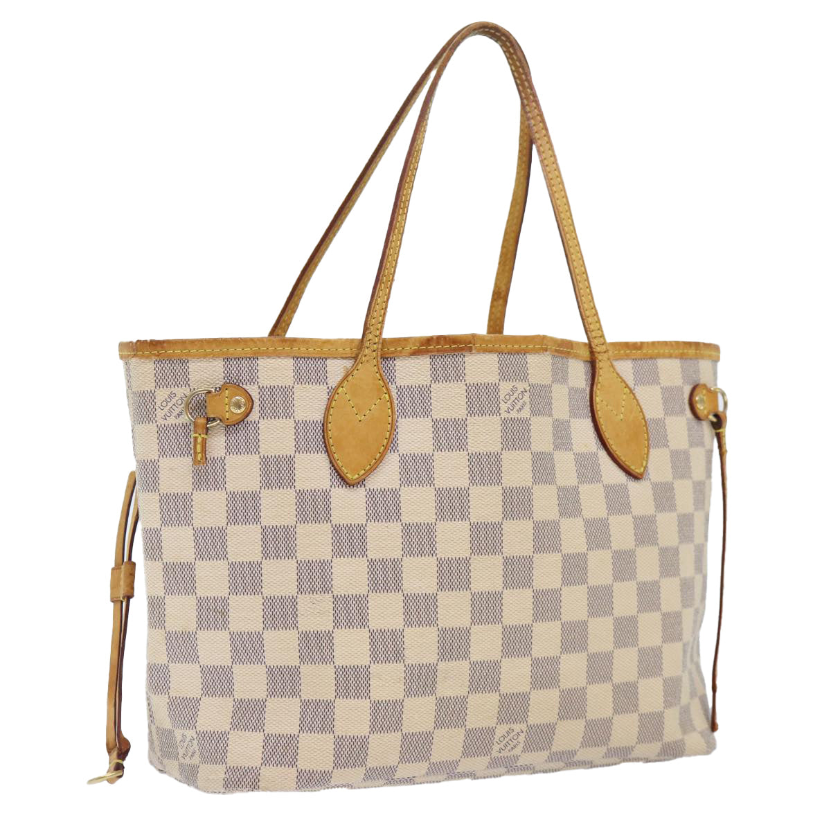 LOUIS VUITTON Damier Azur Neverfull PM Tote Bag N41362 LV yk14819