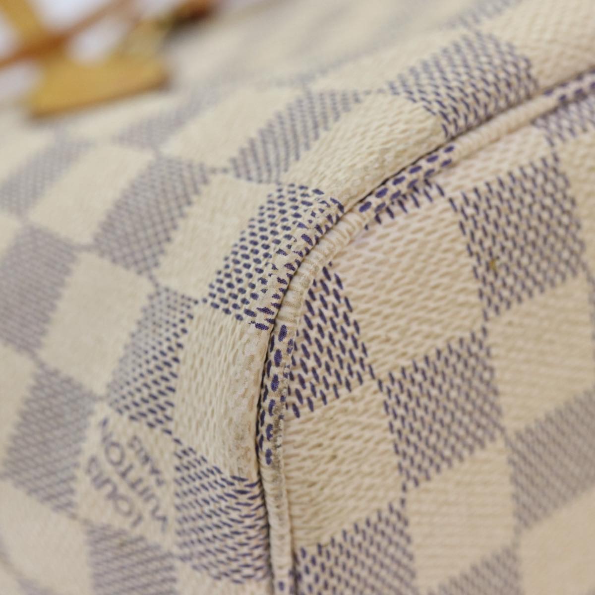 LOUIS VUITTON Damier Azur Neverfull PM Tote Bag N41362 LV yk14819
