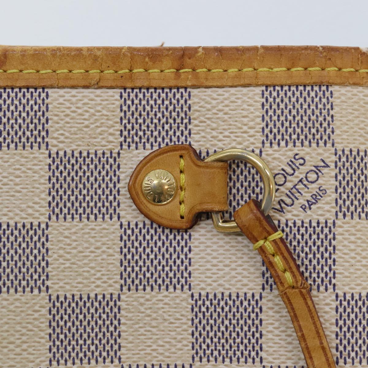 LOUIS VUITTON Damier Azur Neverfull PM Tote Bag N41362 LV yk14819