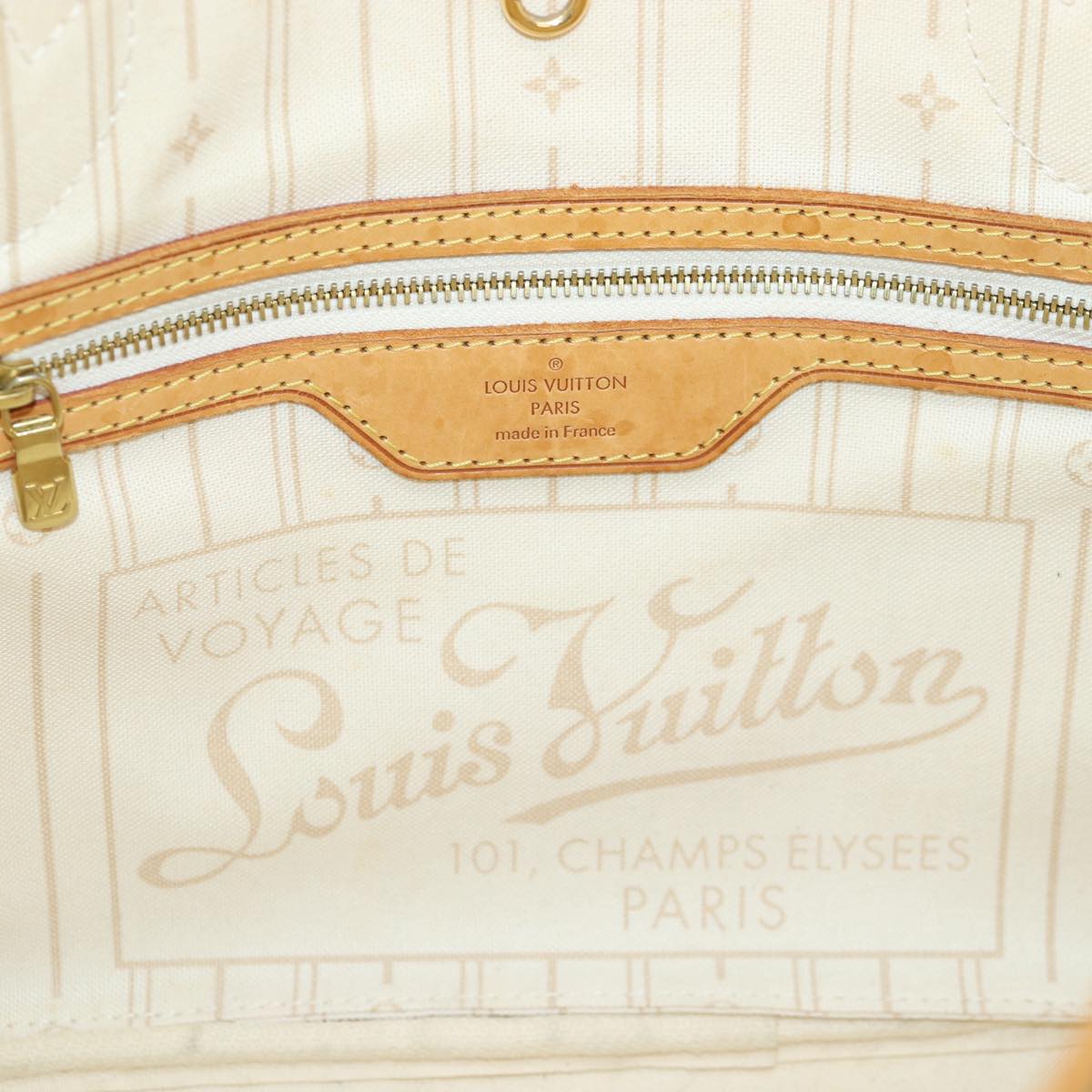 LOUIS VUITTON Damier Azur Neverfull PM Tote Bag N41362 LV yk14819