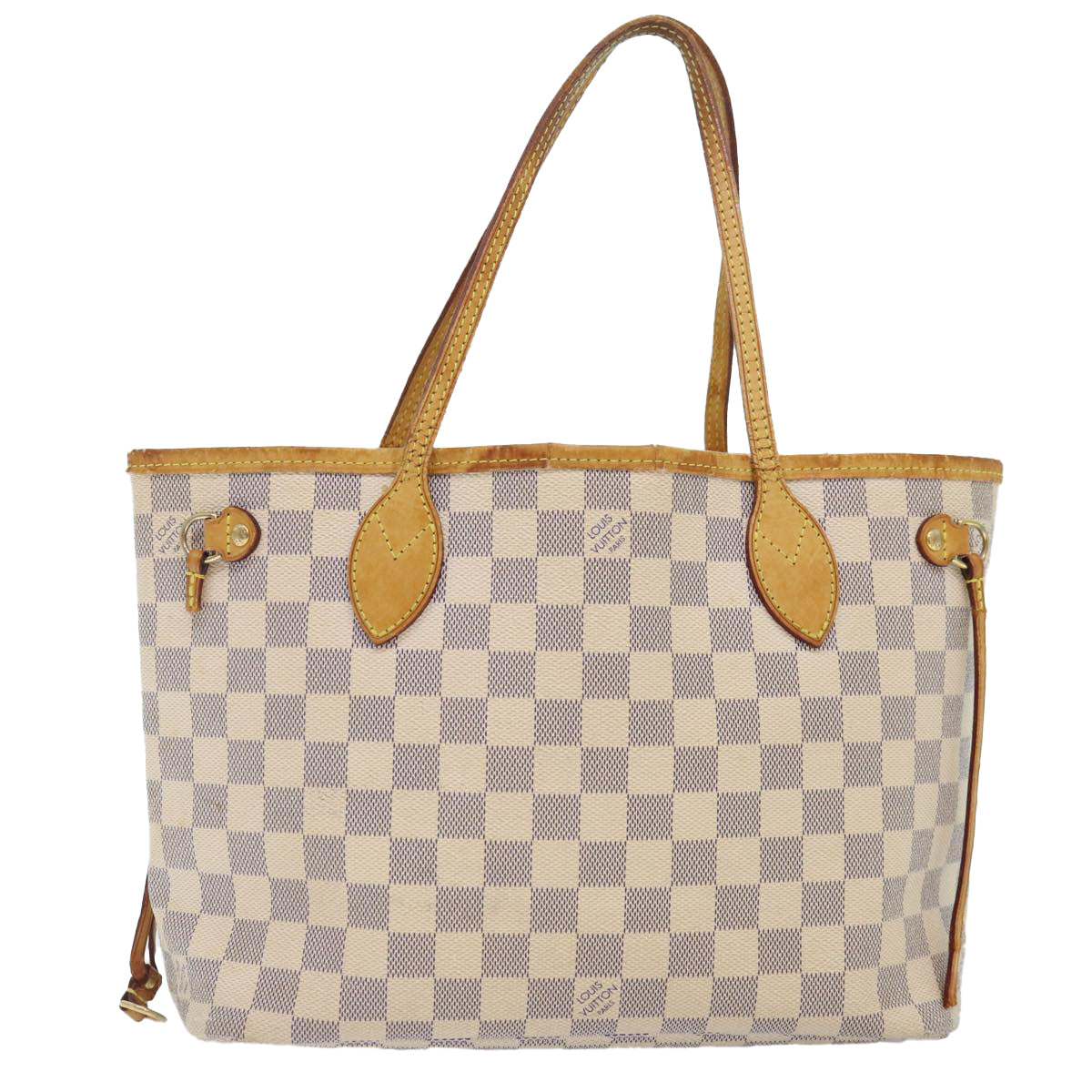 LOUIS VUITTON Damier Azur Neverfull PM Tote Bag N41362 LV yk14819