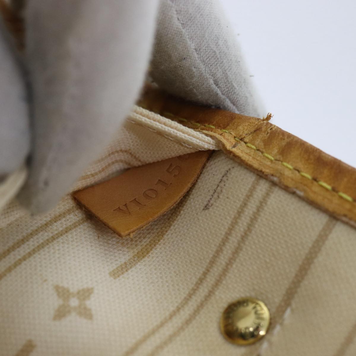 LOUIS VUITTON Damier Azur Neverfull PM Tote Bag N41362 LV yk14819