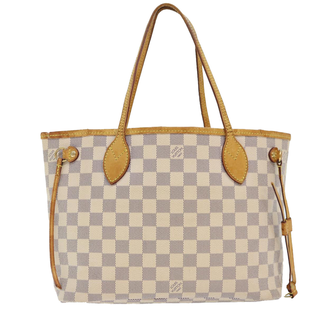 LOUIS VUITTON Damier Azur Neverfull PM Tote Bag N41362 LV yk14819