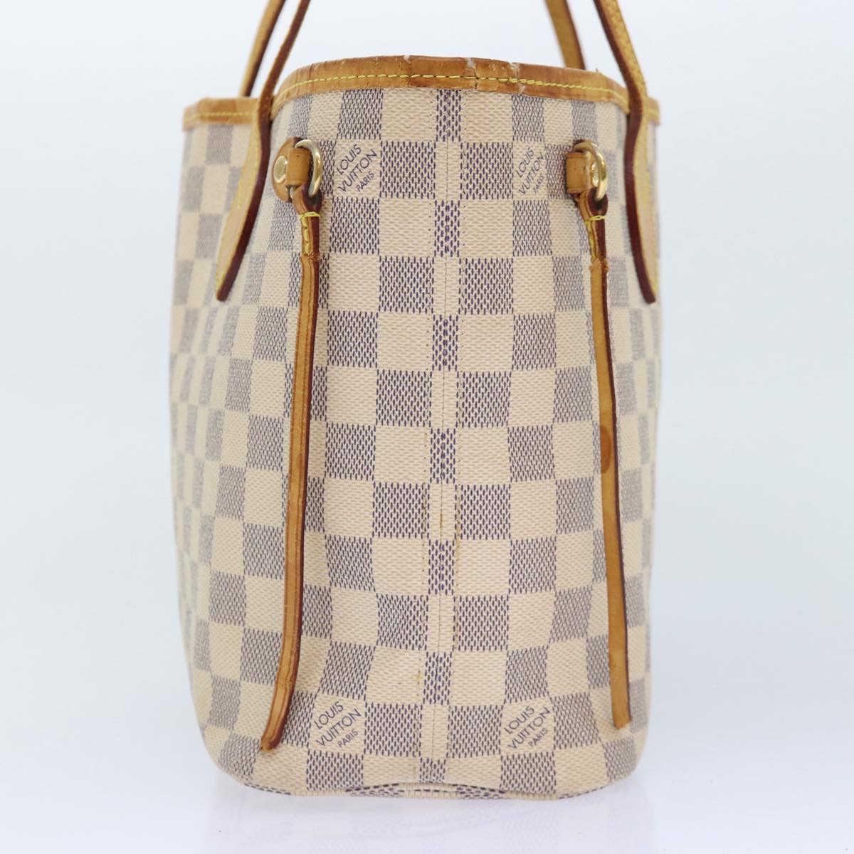 LOUIS VUITTON Damier Azur Neverfull PM Tote Bag N41362 LV yk14819