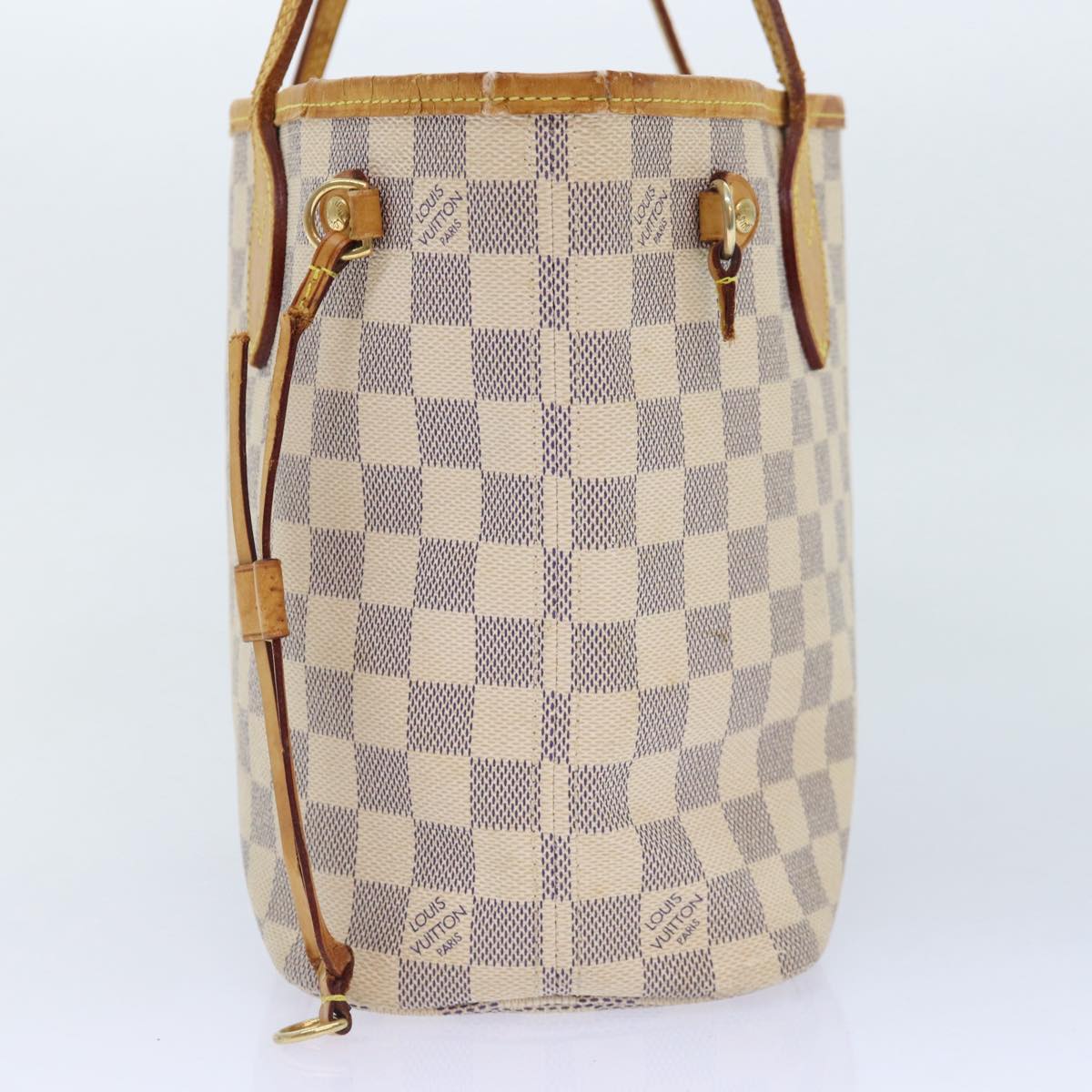 LOUIS VUITTON Damier Azur Neverfull PM Tote Bag N41362 LV yk14819