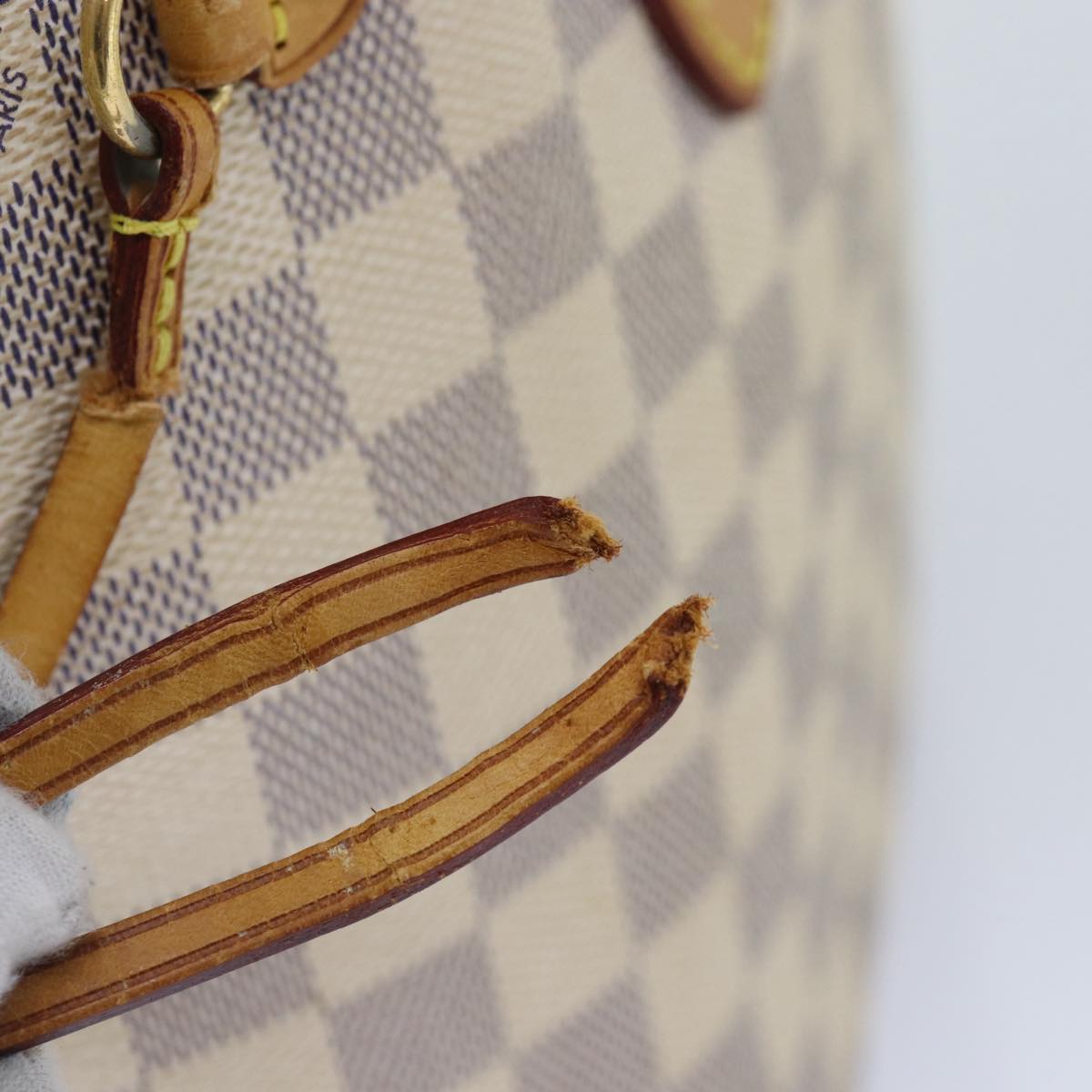 LOUIS VUITTON Damier Azur Neverfull PM Tote Bag N41362 LV yk14819