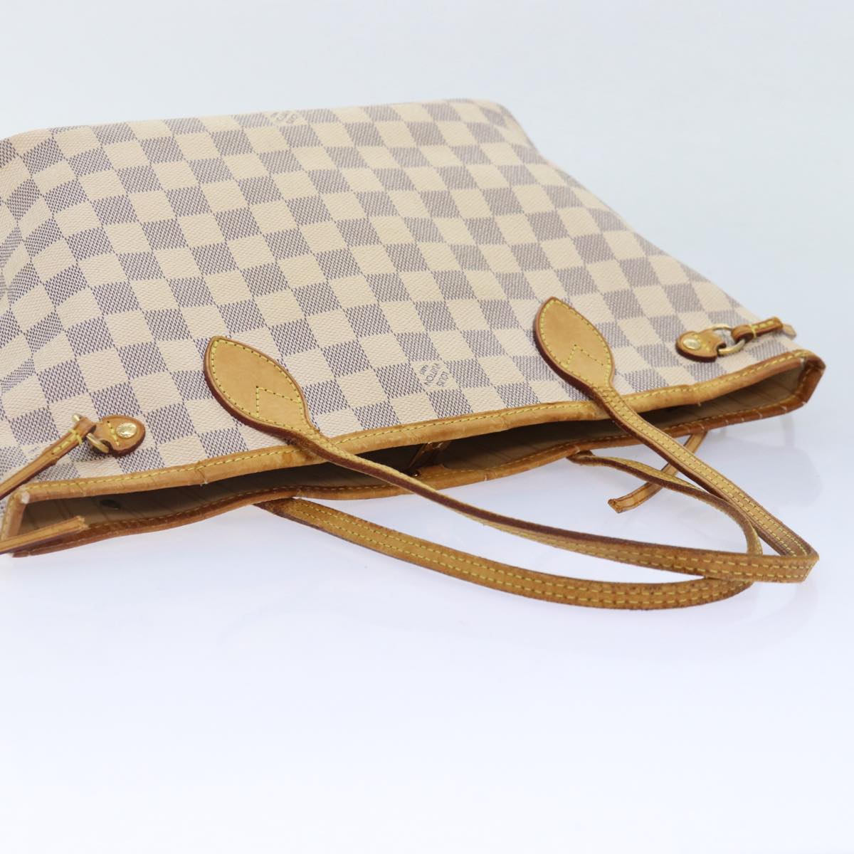 LOUIS VUITTON Damier Azur Neverfull PM Tote Bag N41362 LV yk14819