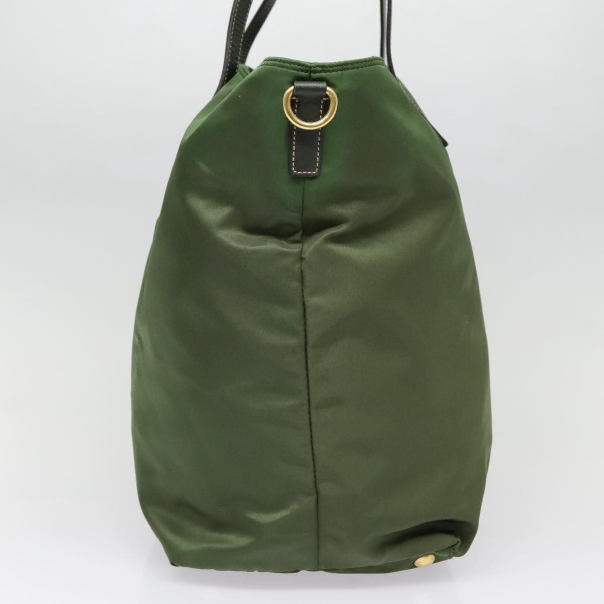 Luxury Prada Tote Bag Nylon 2way Green Gold  yk14820