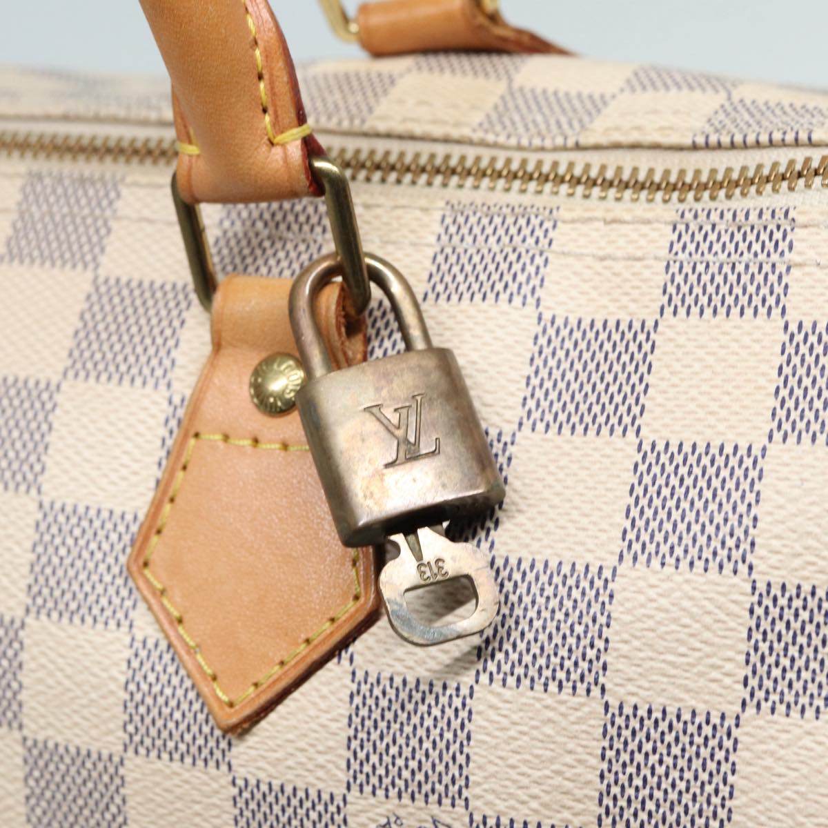 LOUIS VUITTON Damier Azur Speedy 30 Hand Bag N41533 LV yk14823