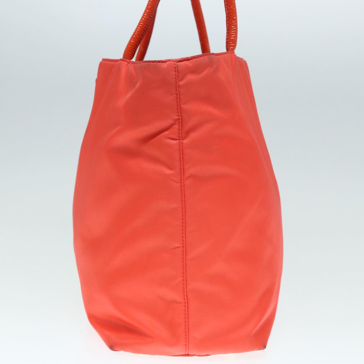 Luxury Prada Hand Bag Nylon Enamel Orange Gold  yk14825
