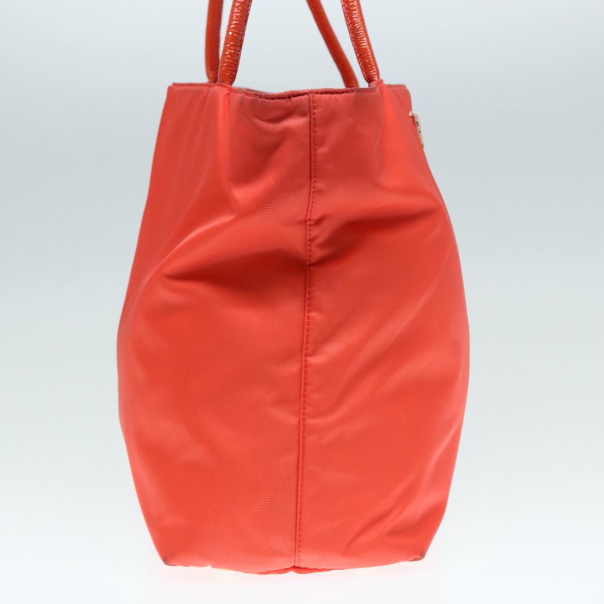 Luxury Prada Hand Bag Nylon Enamel Orange Gold  yk14825