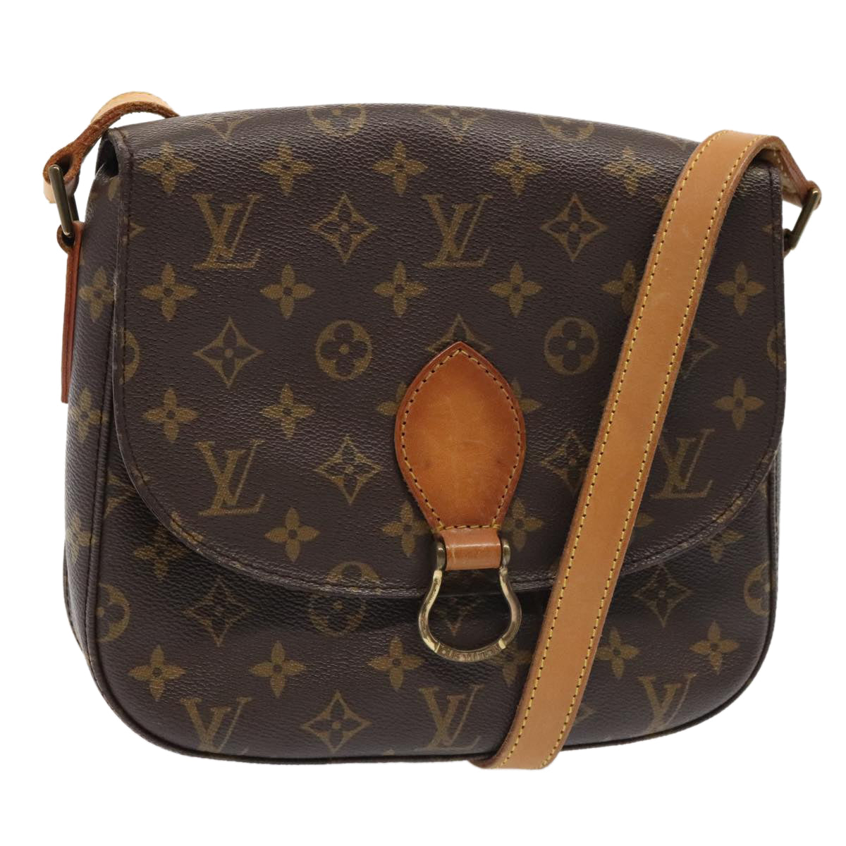 LOUIS VUITTON Monogram Saint Cloud GM Shoulder Bag M51242 LV yk14834