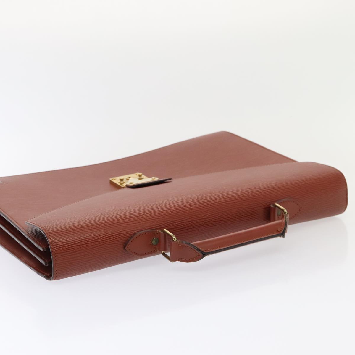LOUIS VUITTON Epi Serviette Ambassador Business Bag Brown M54413 LV yk14843