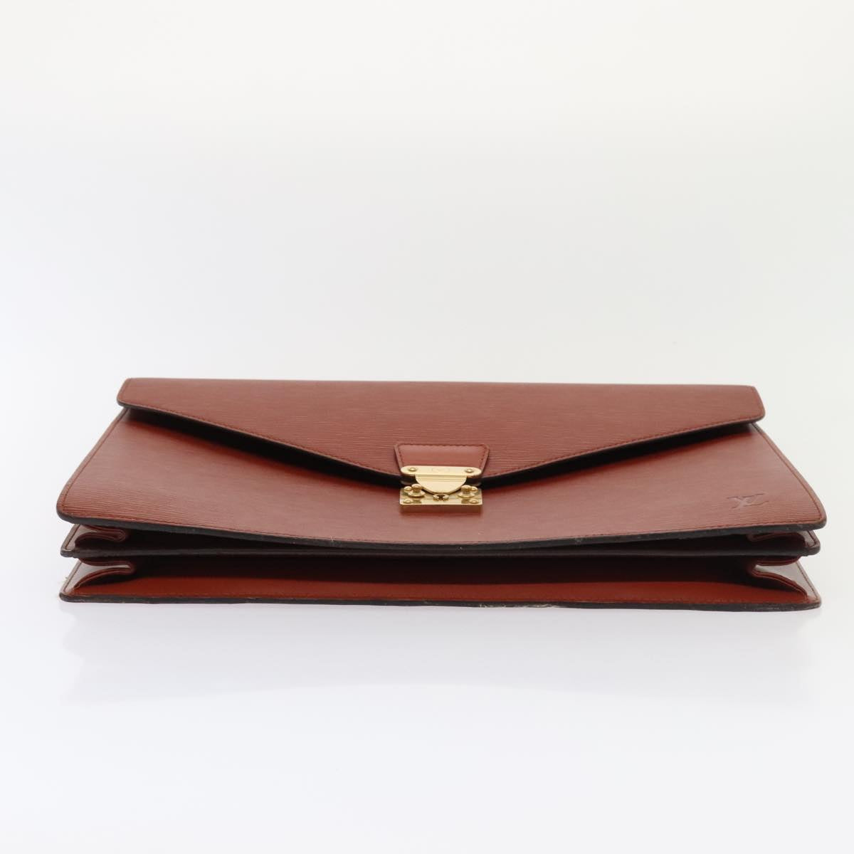 LOUIS VUITTON Epi Serviette Ambassador Business Bag Brown M54413 LV yk14843