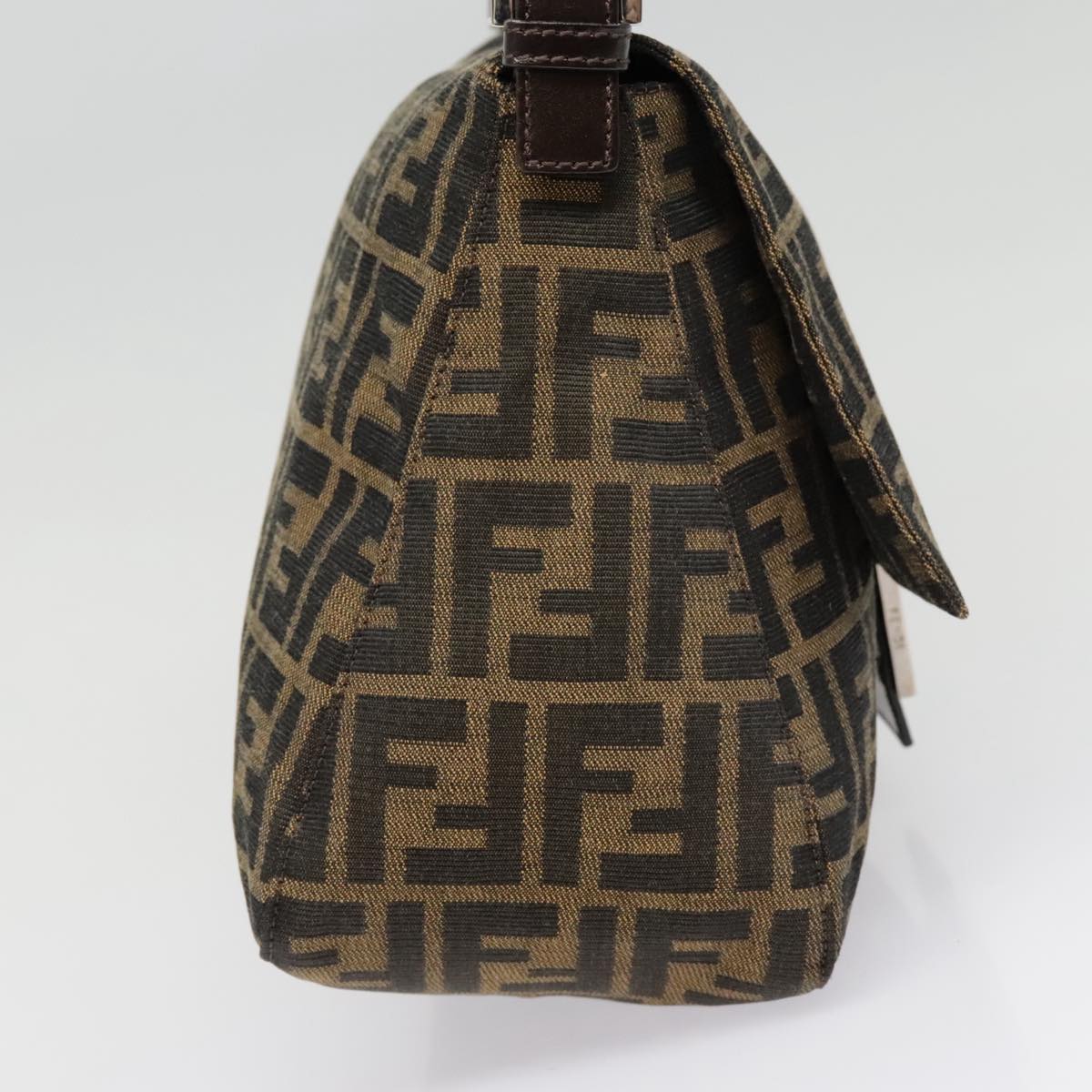 Luxury Fendi Zucca Canvas Mamma Baguette Shoulder Bag Brown Black Silveryk14866A
