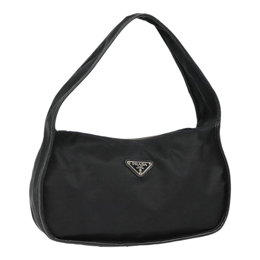 Luxury Prada Hand Bag Nylon Black Silver  yk14872