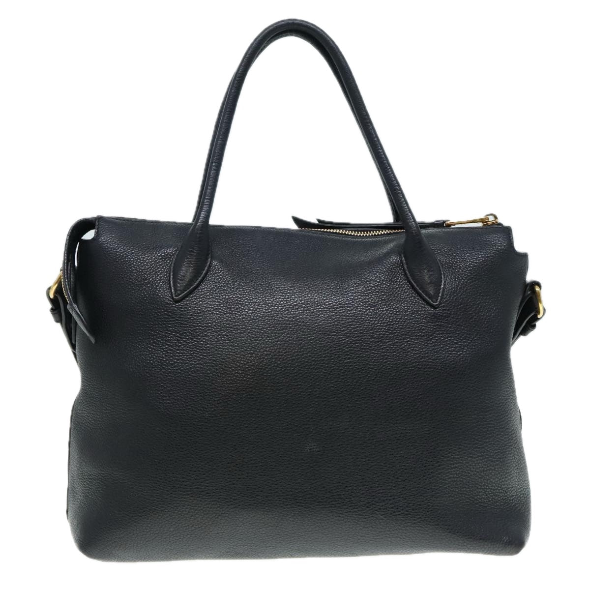 Luxury Prada Hand Bag Leather 2way Black Gold 1BA157  yk14949