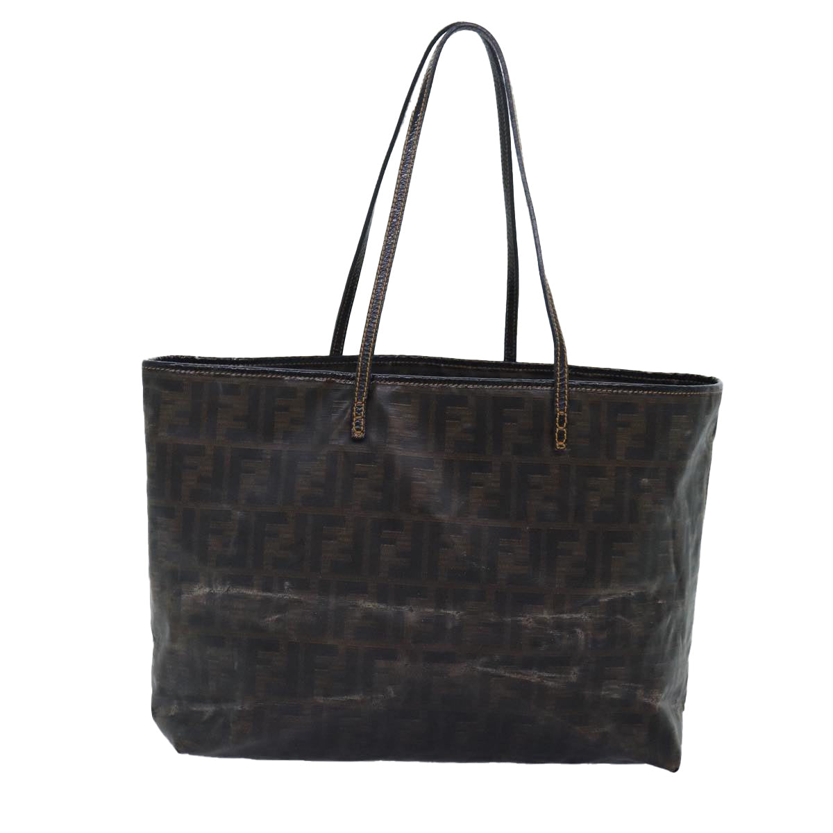 Luxury Fendi Zucca Canvas Tote Bag Brown Blackyk14952