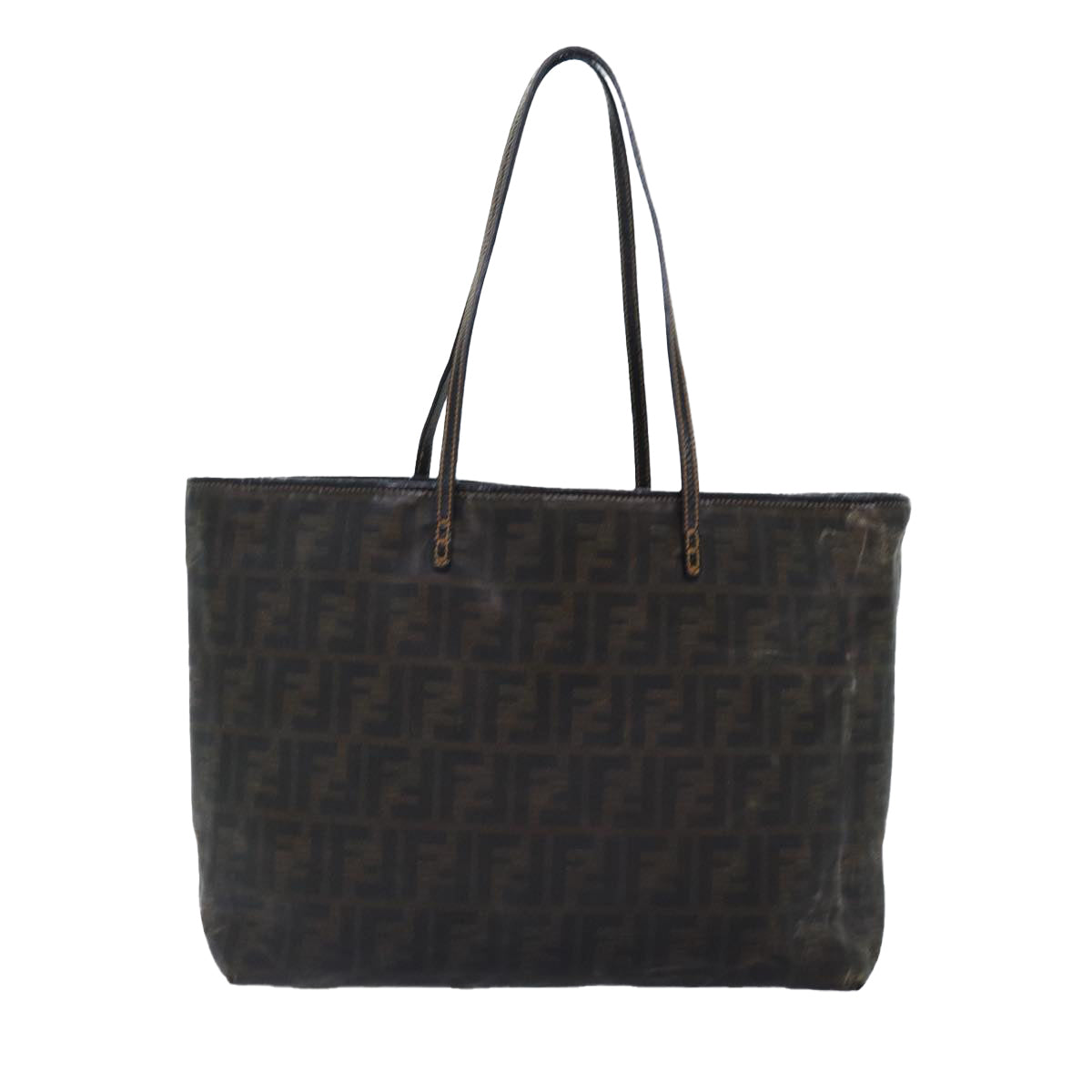 Luxury Fendi Zucca Canvas Tote Bag Brown Blackyk14952