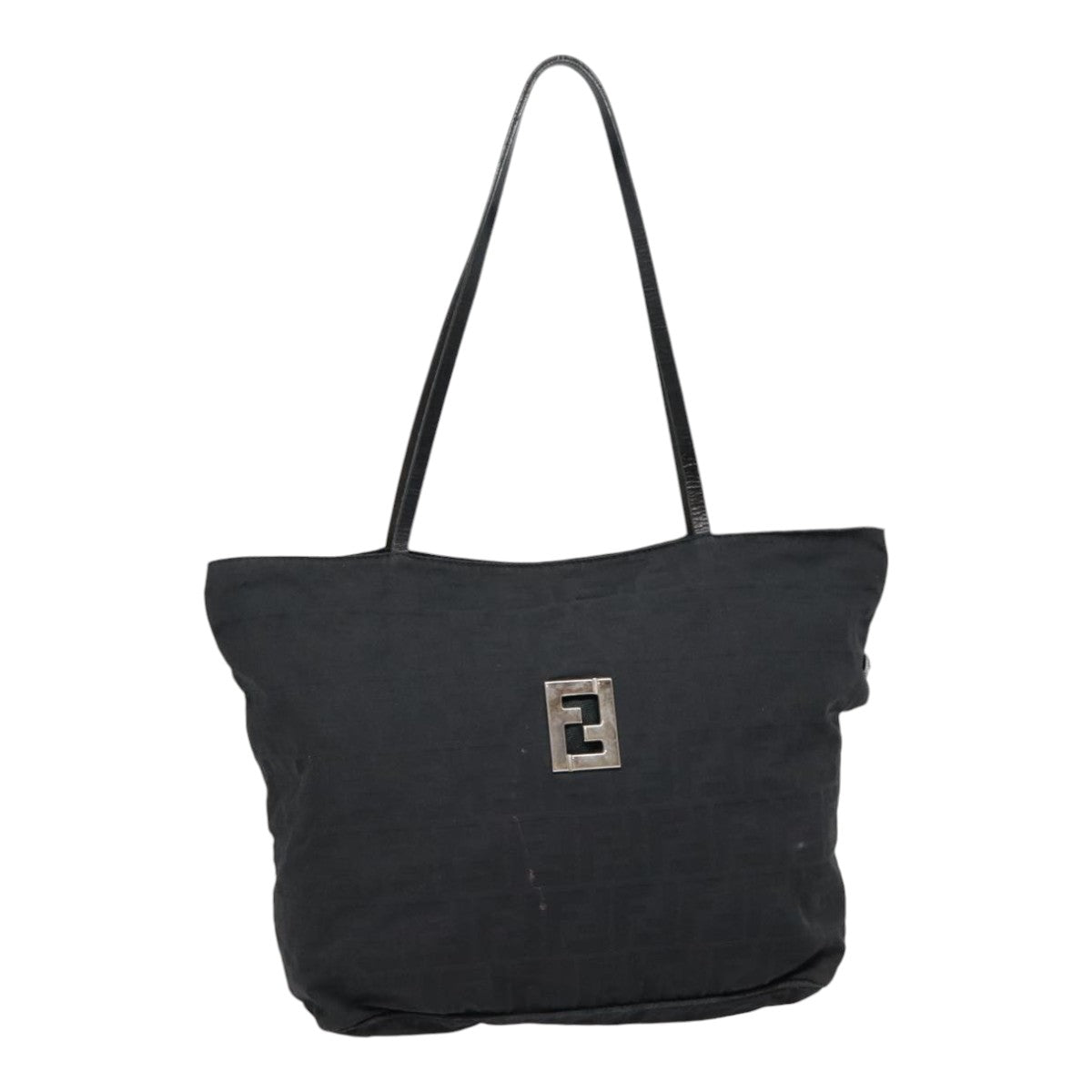 Luxury Fendi Zucca Canvas Tote Bag Silver Blackyk15009