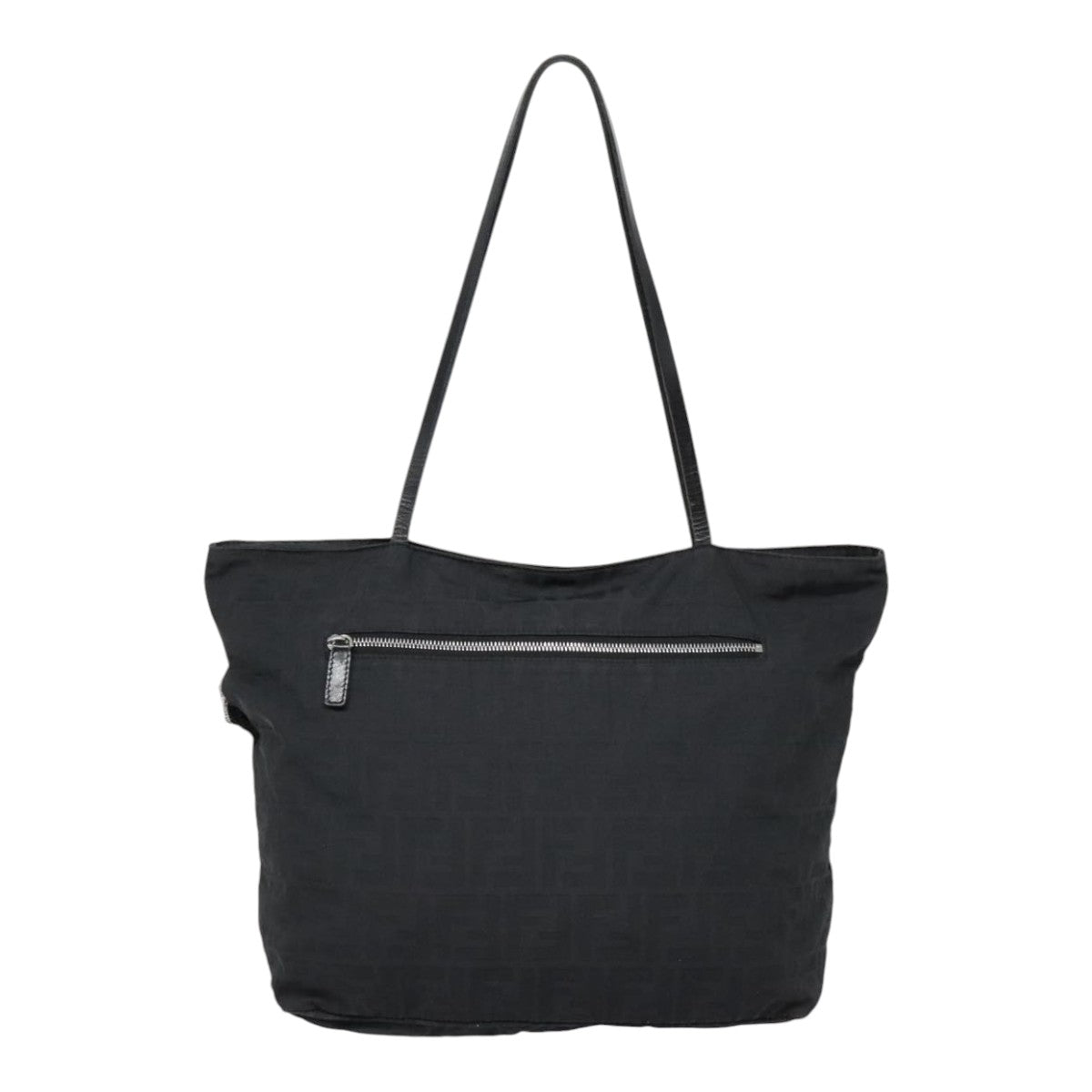 Luxury Fendi Zucca Canvas Tote Bag Silver Blackyk15009