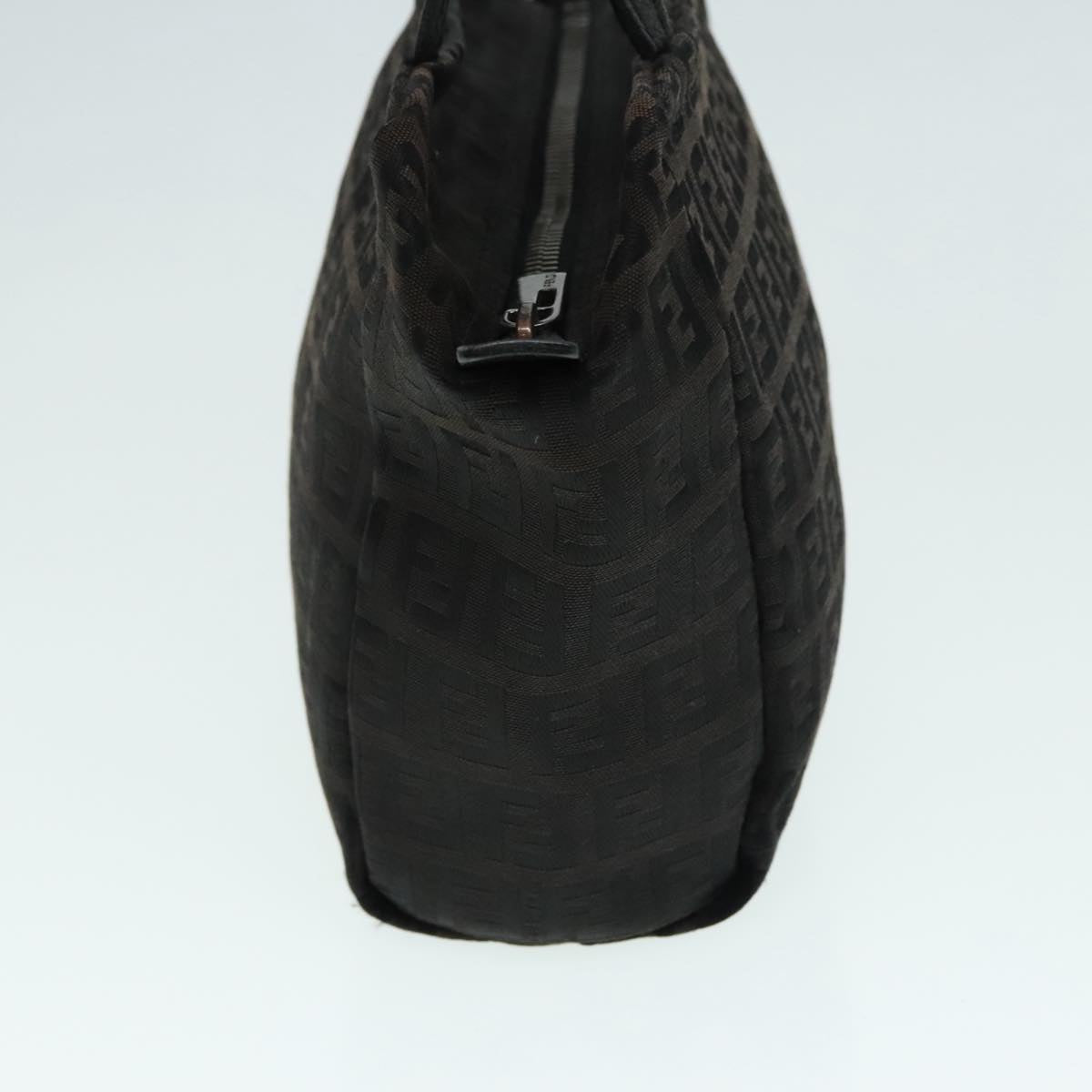 Luxury Fendi Zucchino Canvas Hand Bag Silver Blackyk15013