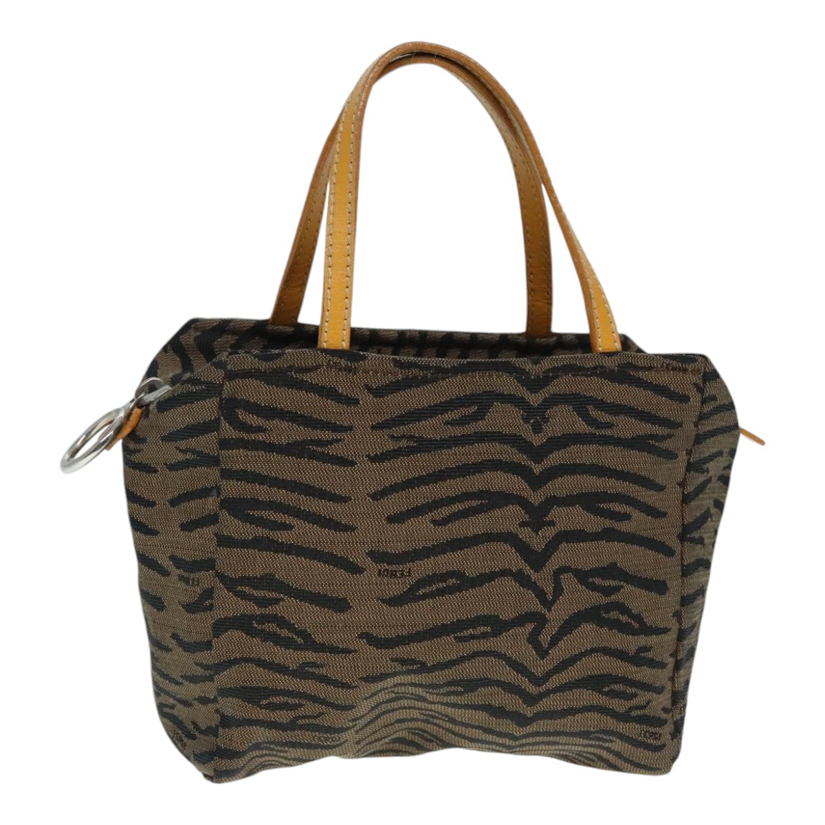 Luxury Fendi Hand Bag Canvas Brown Silveryk15027