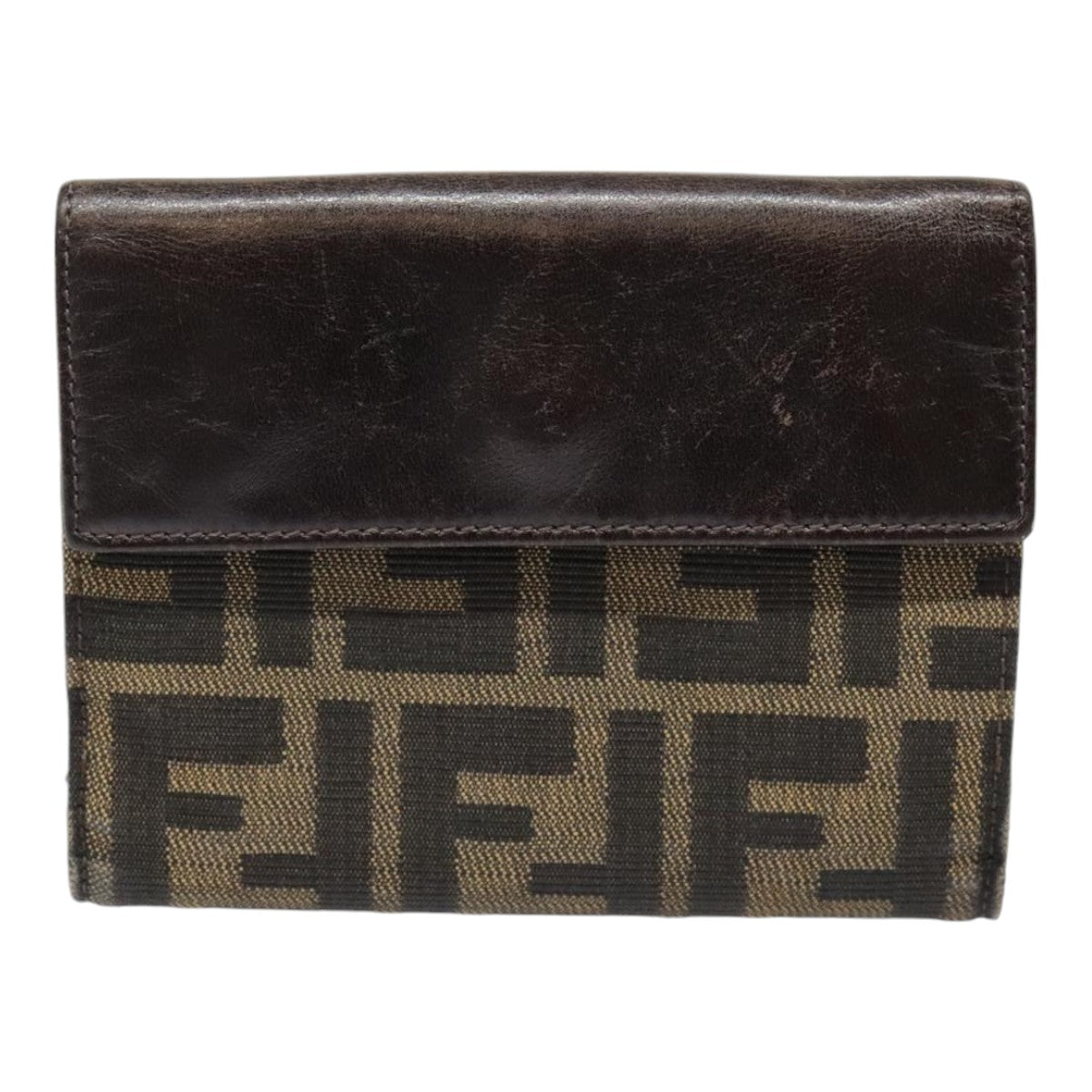 Luxury Fendi Zucca Canvas Wallet Black Brownyk15059