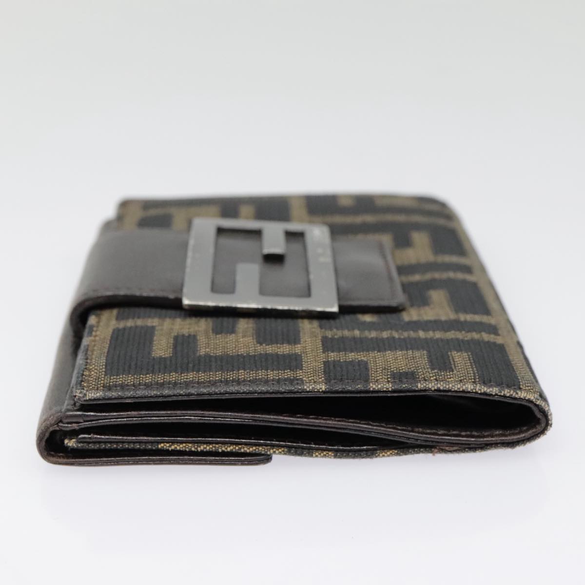 Luxury Fendi Zucca Canvas Wallet Black Brownyk15059
