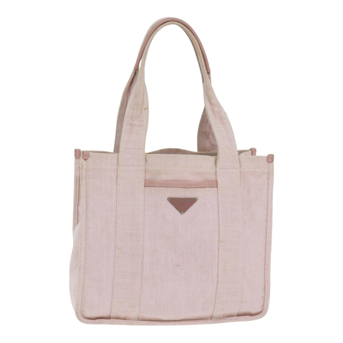 Luxury Prada Tote Bag Canvas Pink Silver  yk15069