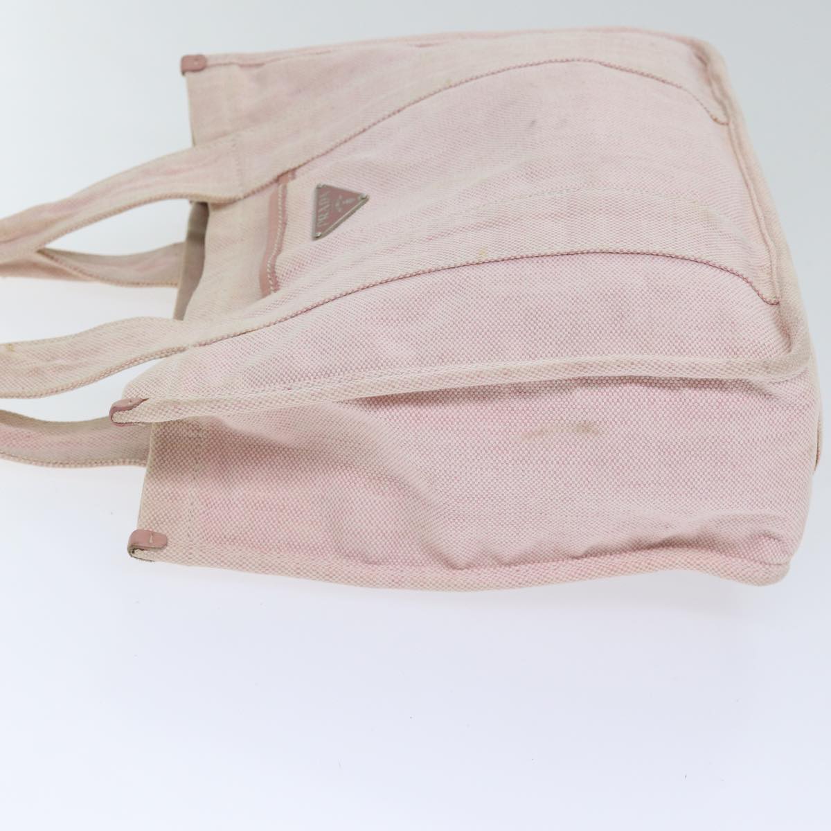 Luxury Prada Tote Bag Canvas Pink Silver  yk15069